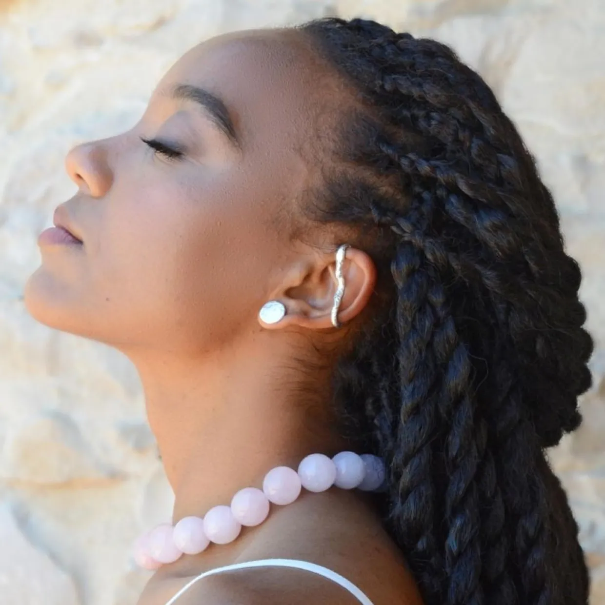 Örhänge earcuff smält våg