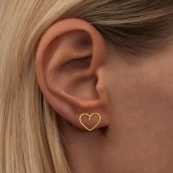 Örhänge Happy Heart 1 st guld