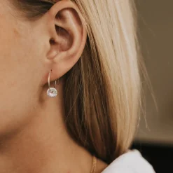 Örhänge Knappkorall Strandfynd