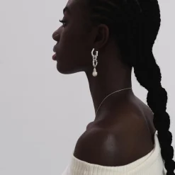 Örhänge Mary Long Single Silver