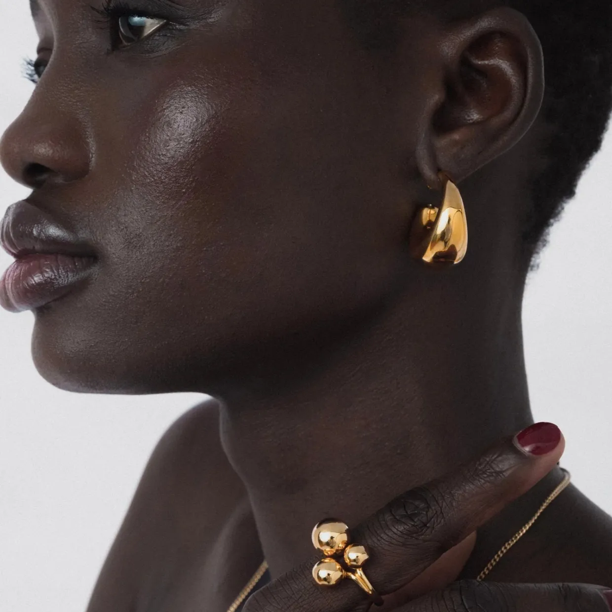 Örhängen Bolded Guld