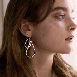 Örhängen H2O silver 6 cm