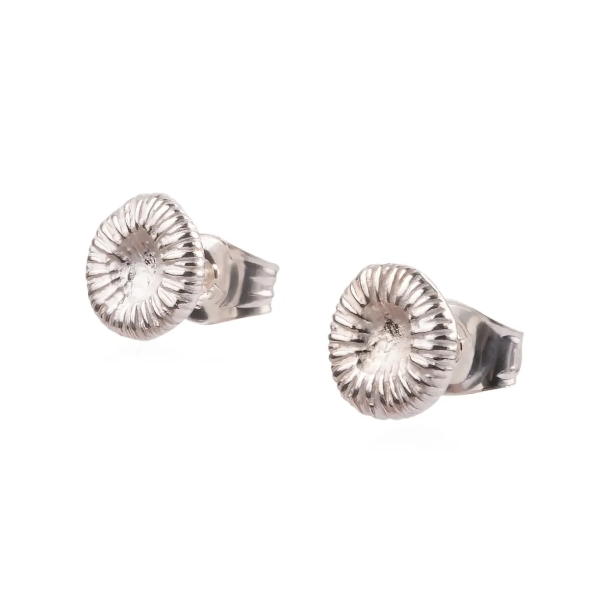 Örhängen Knappkorall silver