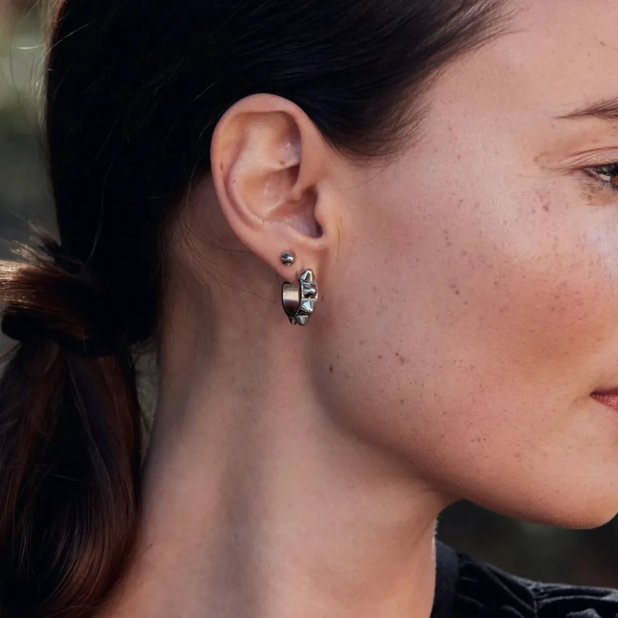 Örhängen Peak Creoles S Stål