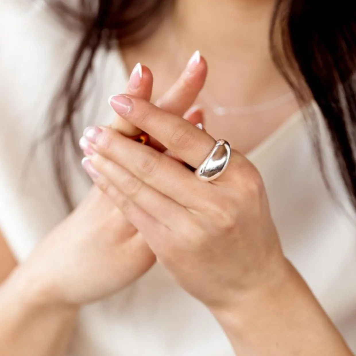 Ring Bolded Big Silver