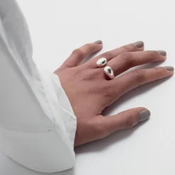 Ring Bolded Drops Silver