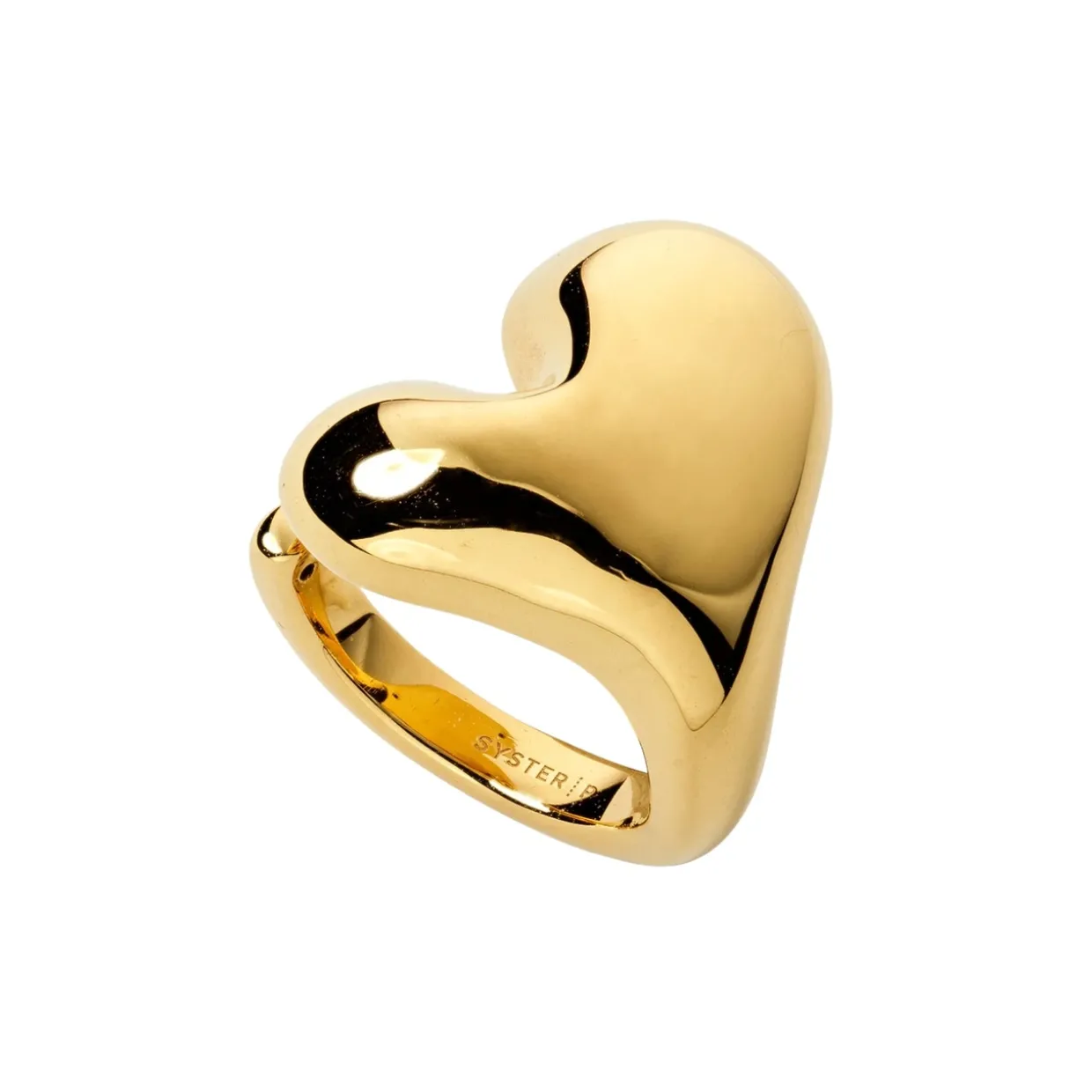 Ring Bolded Heart Guld