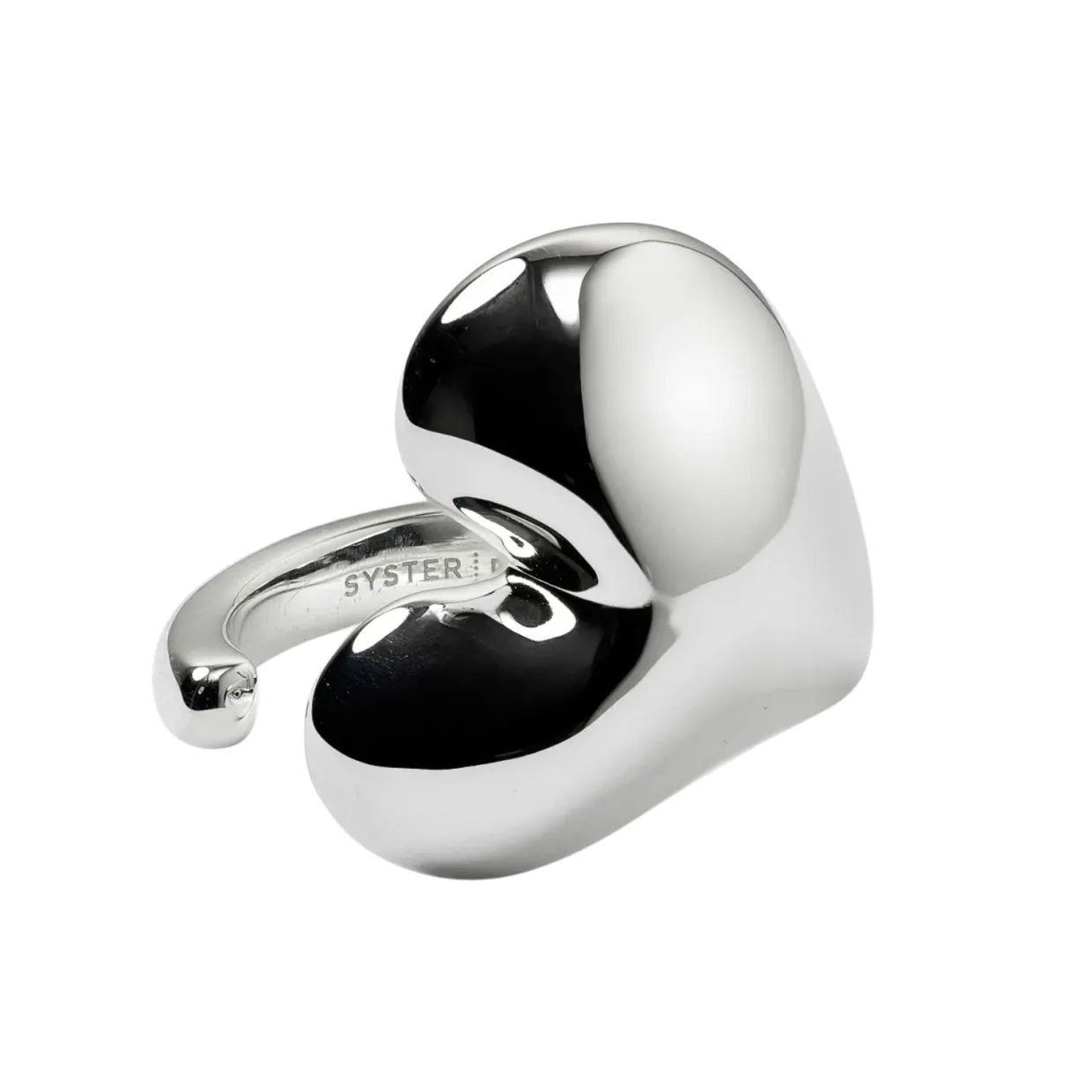 Ring Bolded Heart Silver