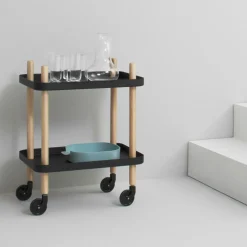 Serveringsvagn Block svart/ask