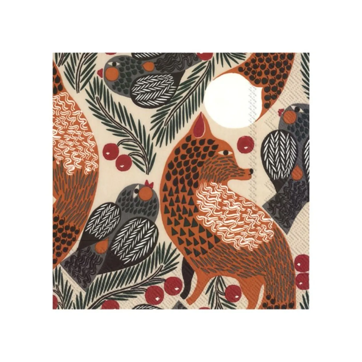 Servett Ketunmarja Linen lunch 33 cm Beige