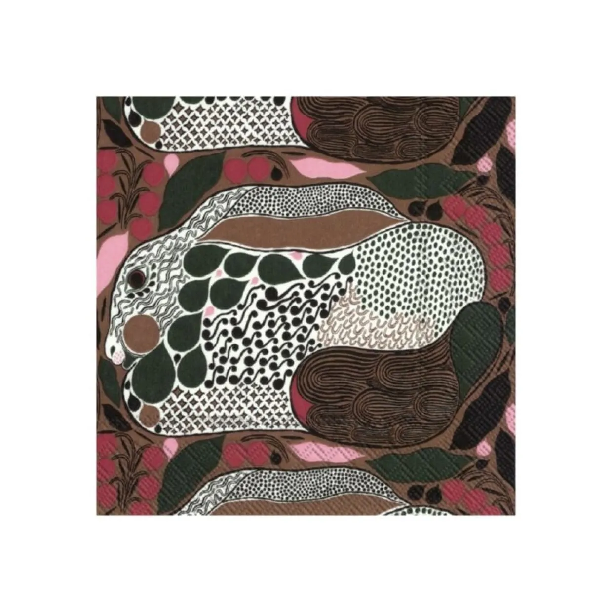 Servett Rusakko Blue lunch 33 cm Brun