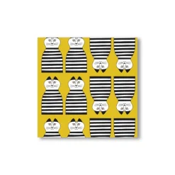 Servett TRULL senap/blå