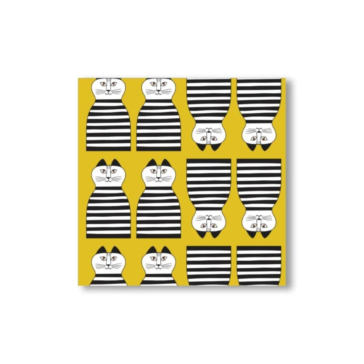 Servett TRULL senap/blå