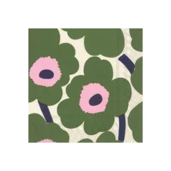 Servett Unikko 33 cm Mörkgrön