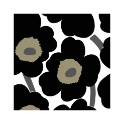 Servett Unikko 33 cm Svart/vit