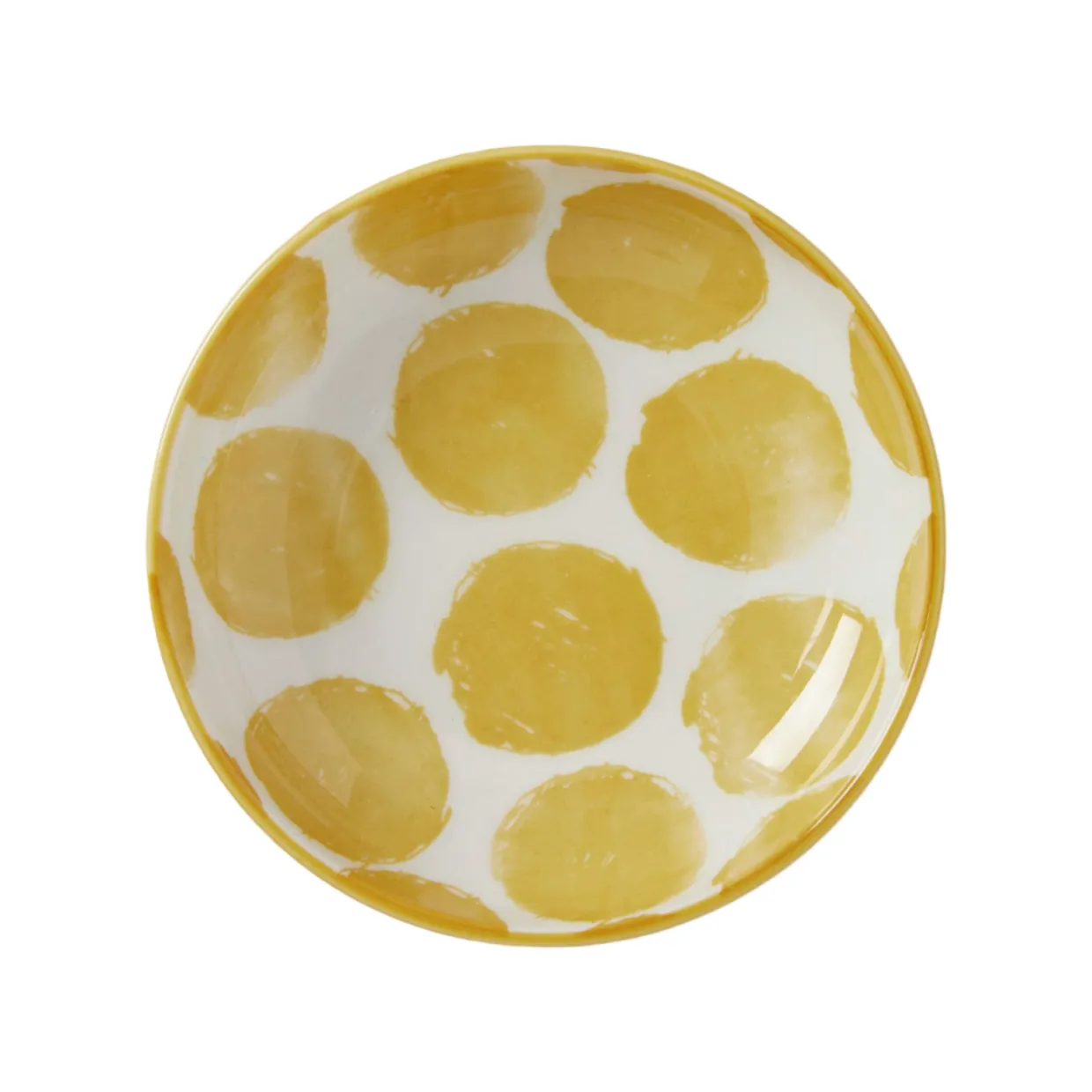 Skål Positano 8 Gul prickig