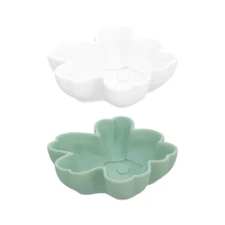 Skålar Unikko 2 st vit grön