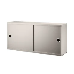 Skåp m skjutdörrar 78x20x37 beige