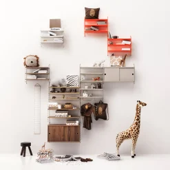 Skåp m skjutdörrar 78x20x37 beige