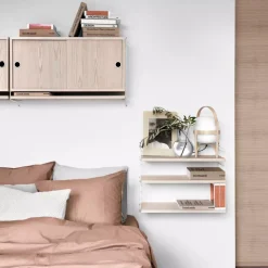 Skåp m skjutdörrar 78x20x37 beige