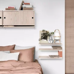 Skåp m skjutdörrar 78x30x42 beige