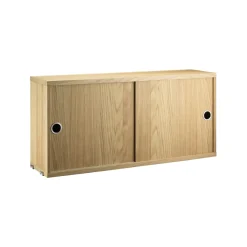 Skåp m skjutdörrar 78x20x37 ek