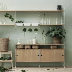 Skåp m skjutdörrar 78x20x37 ek