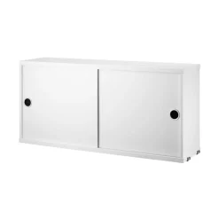 Skåp m skjutdörrar 78x20x37 vit