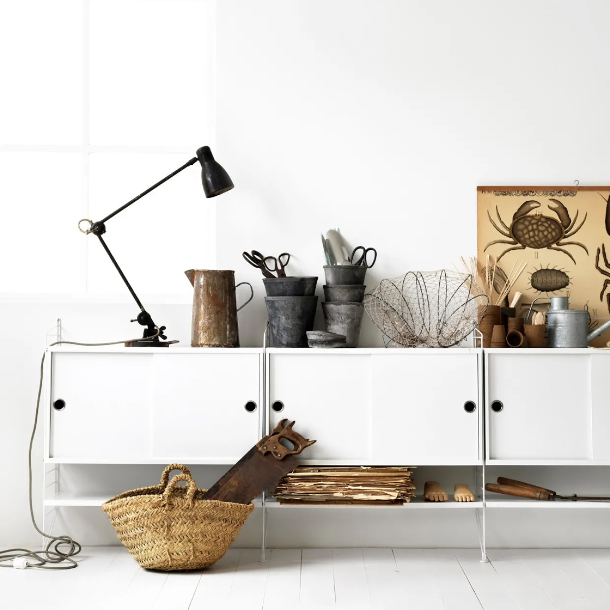 Skåp m skjutdörrar 78x30x42 vit