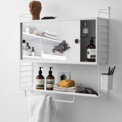 Skåp m spegeldörrar 78x20x37