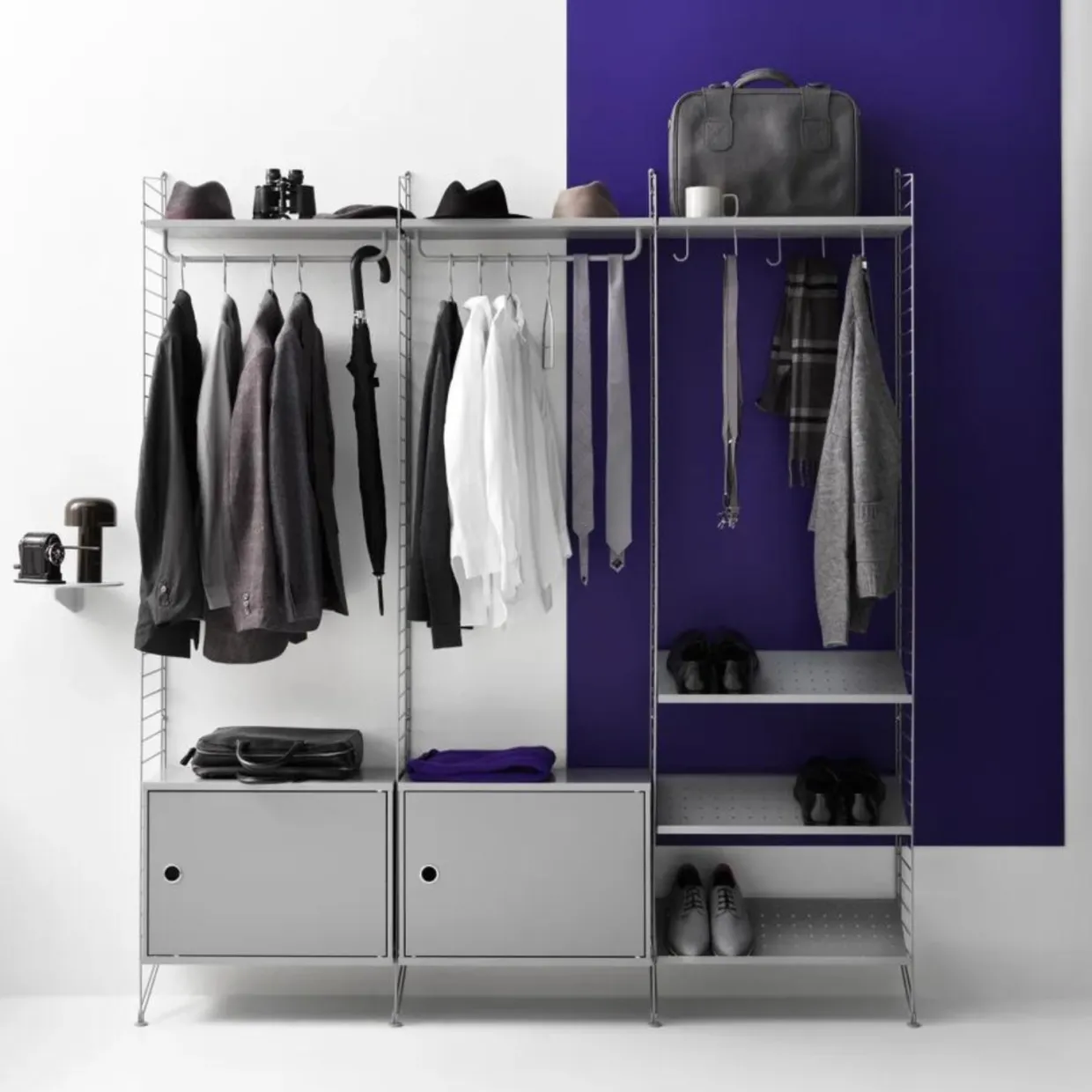 Skåp med dörr 58 x 30 x 42 cm Grå