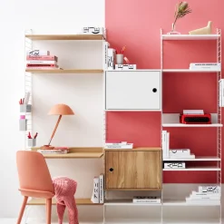 Skåp med dörr 58 x 30 x 42 cm Vit