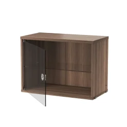 Skåp med glasdörr 58x30 Valnöt