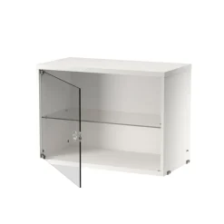 Skåp med glasdörr 58x30 Vit