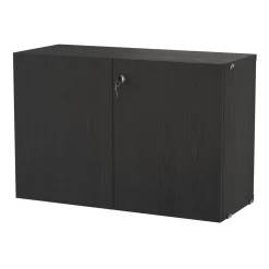 Skåp med lås 78x32,2x52 Svartbetsad ask