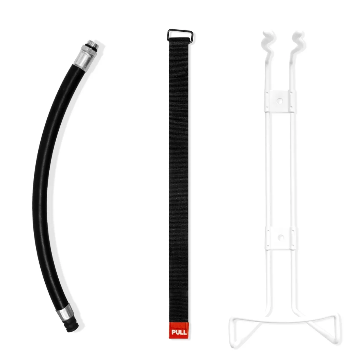 Slang, spännband & fordonsfäste vit Brandsläckare