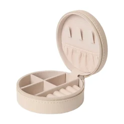 Smyckesskrin Jackie rund beige