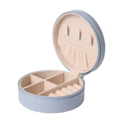 Smyckesskrin Jackie rund ljusblå