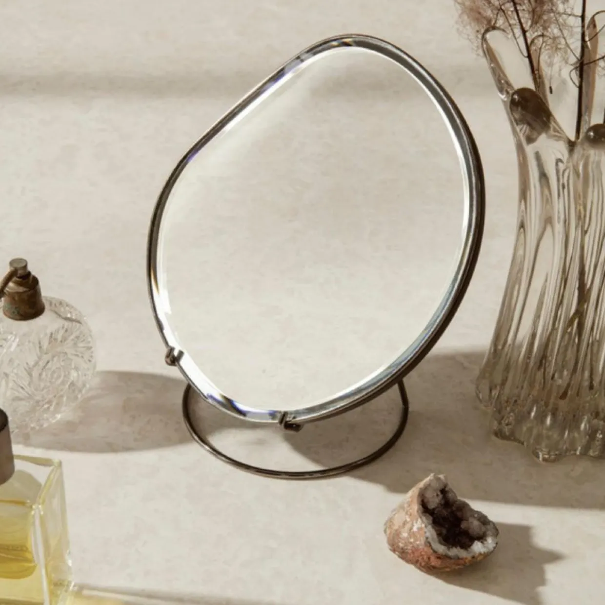 Spegel för bord, Pond mörk krom