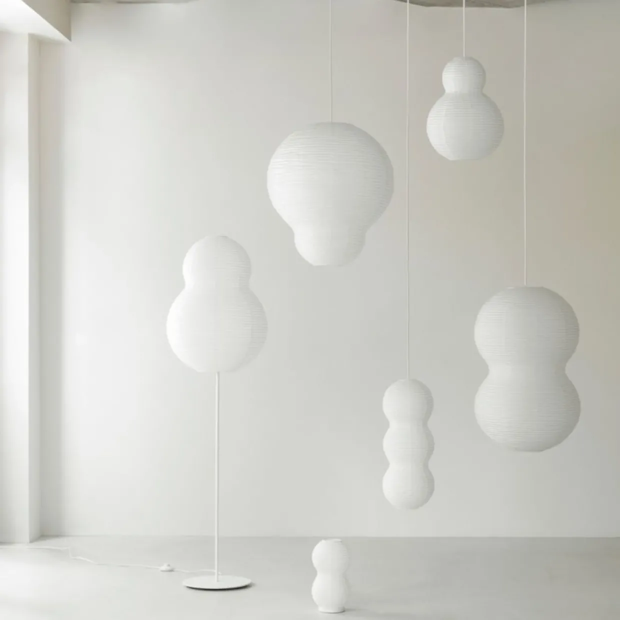 Taklampa Puff Twist vit