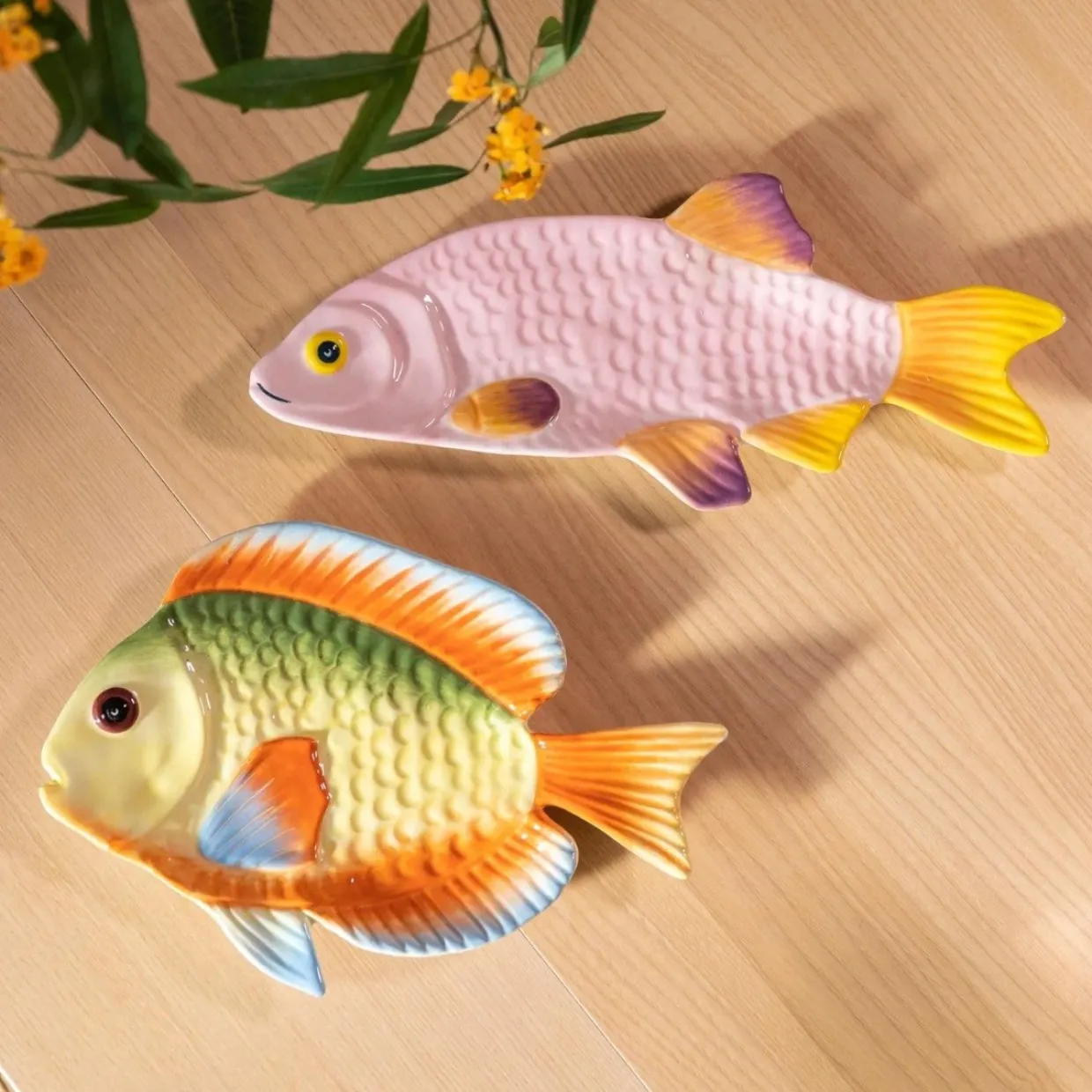 Tallrik fisk rainbow