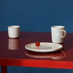 Tallrik Oiva/Unikko 20 cm vit/vit