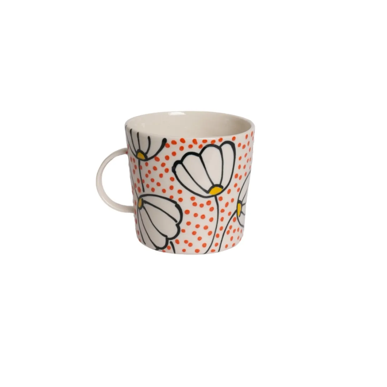 Tekopp 40 ml Prästkrage orange prick