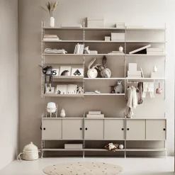 Tidskriftshylla 78x30 beige