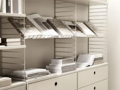 Tidskriftshylla 78x30 beige