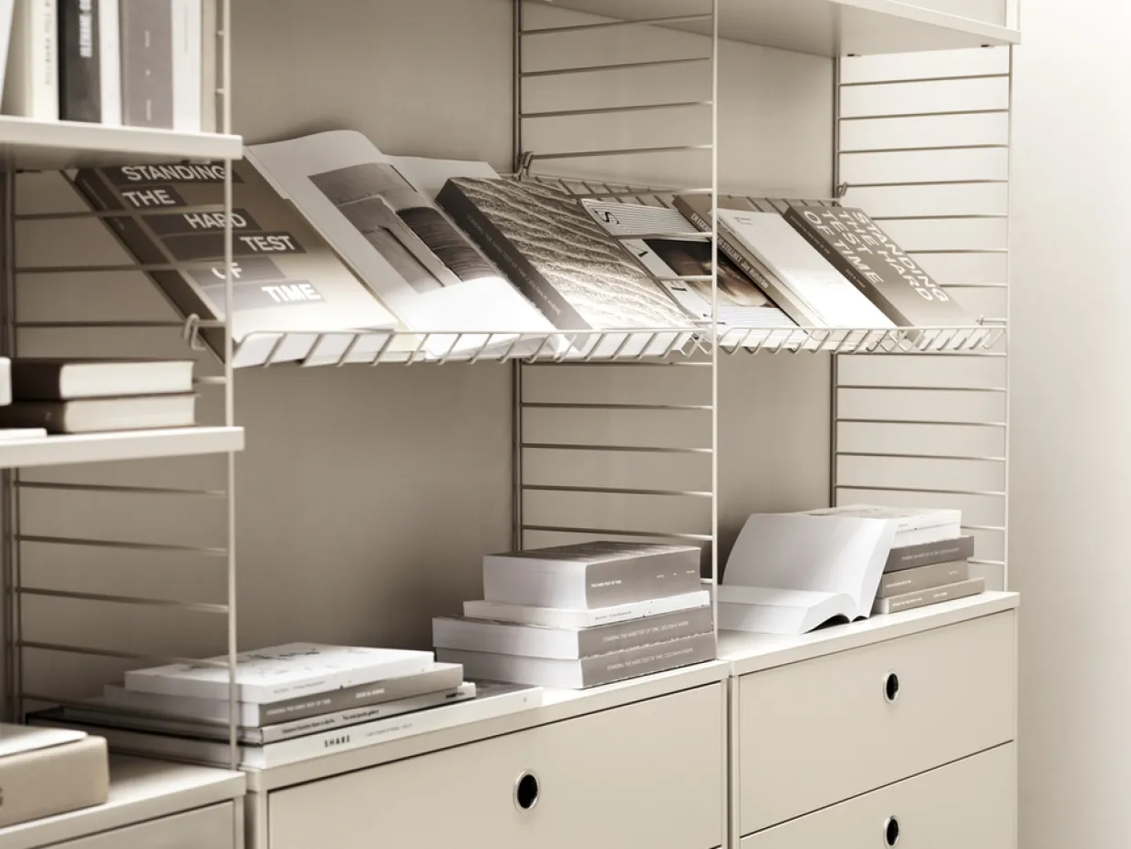 Tidskriftshylla 78x30 beige