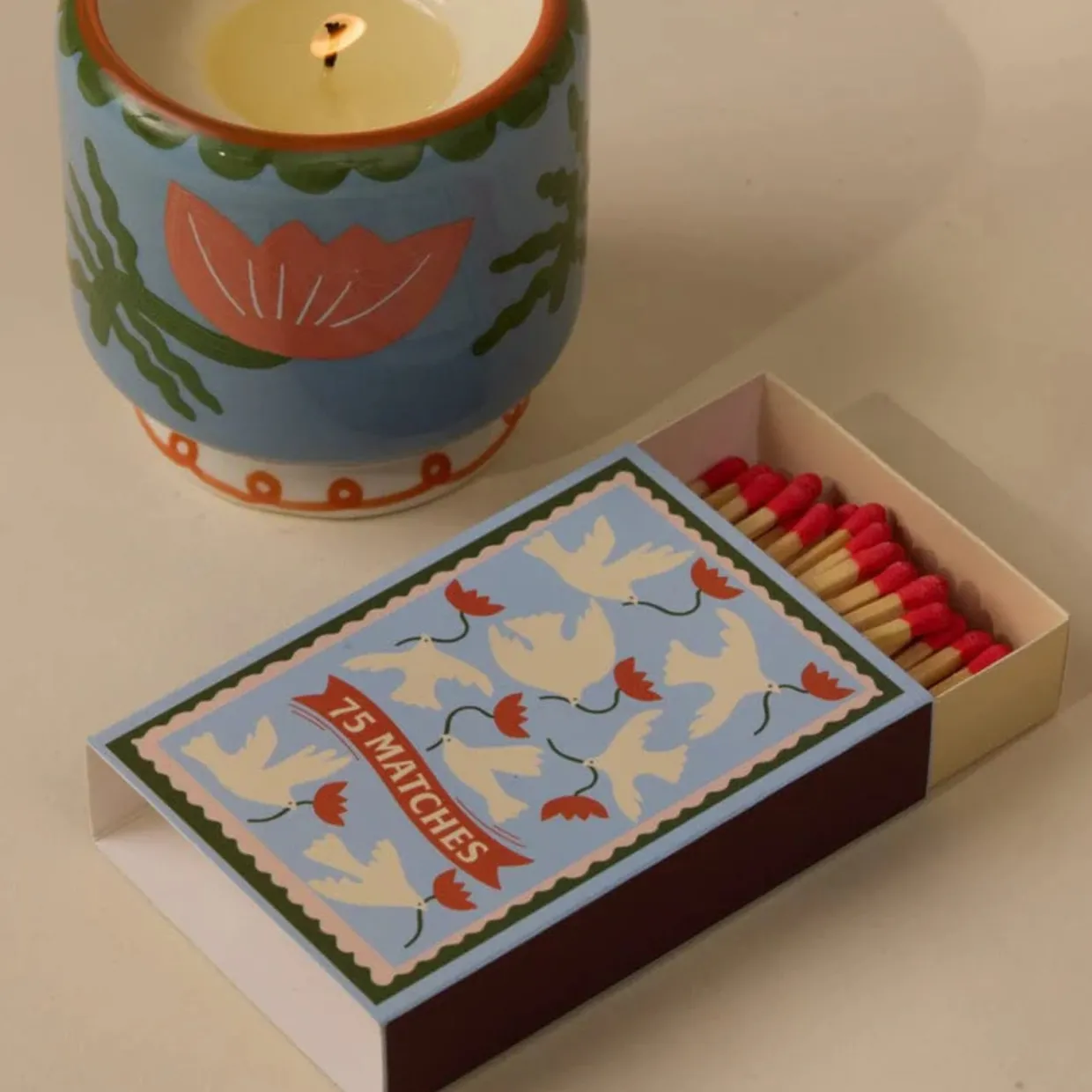 Tändstickor Adopo Flower Orange