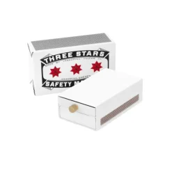 Tändsticksfodral Three Star Vit