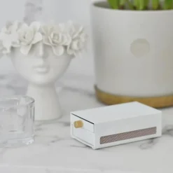 Tändsticksfodral Three Star Vit