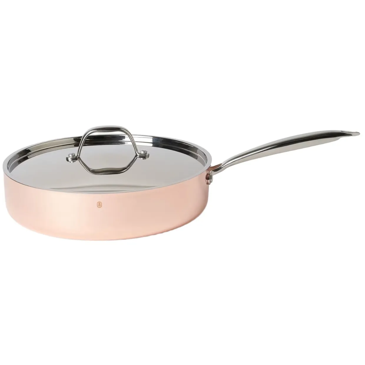 Traktörpanna med lock 28 cm Primo Koppar